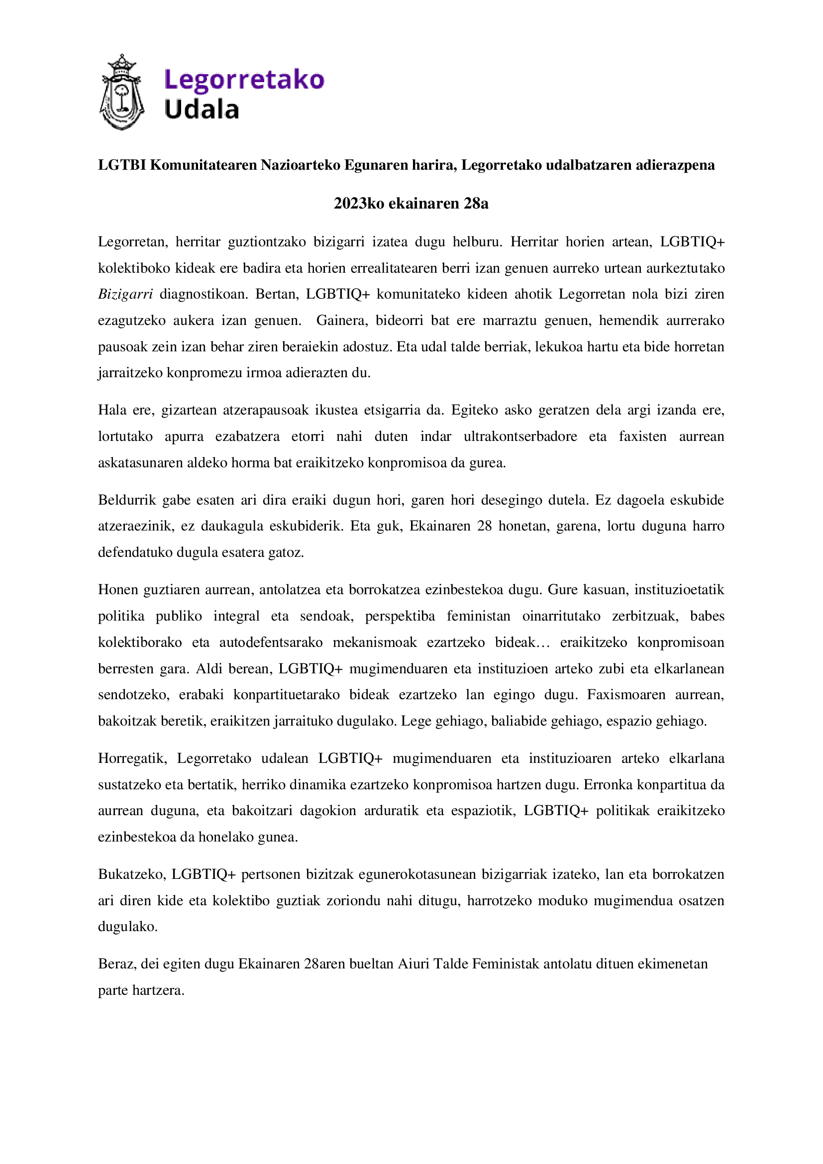 UDALBATZAREN ADIERAZPENA