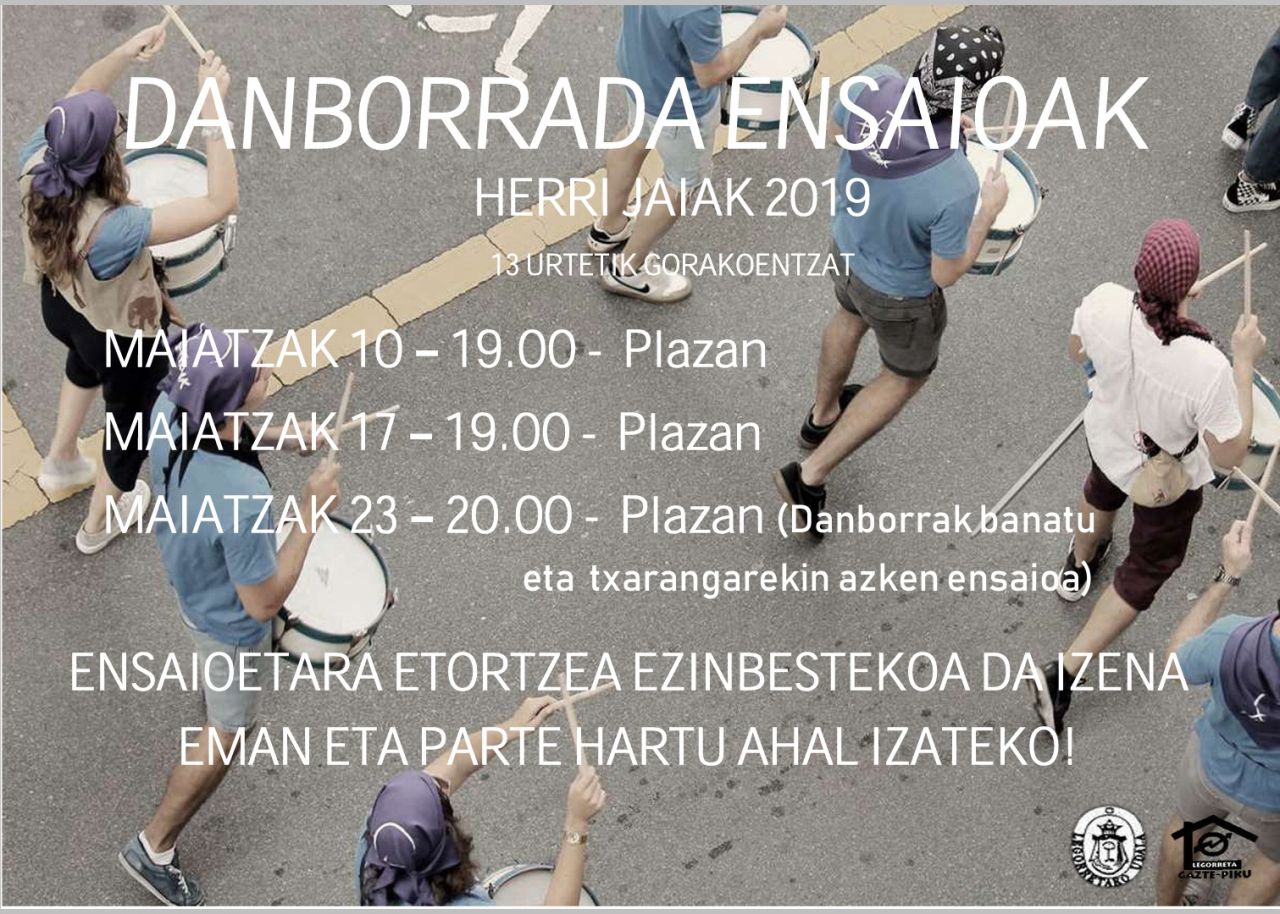 Danborrada ensaioak