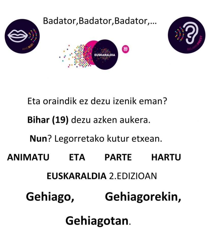 Último día para inscribirse en el "Euskaraldia"