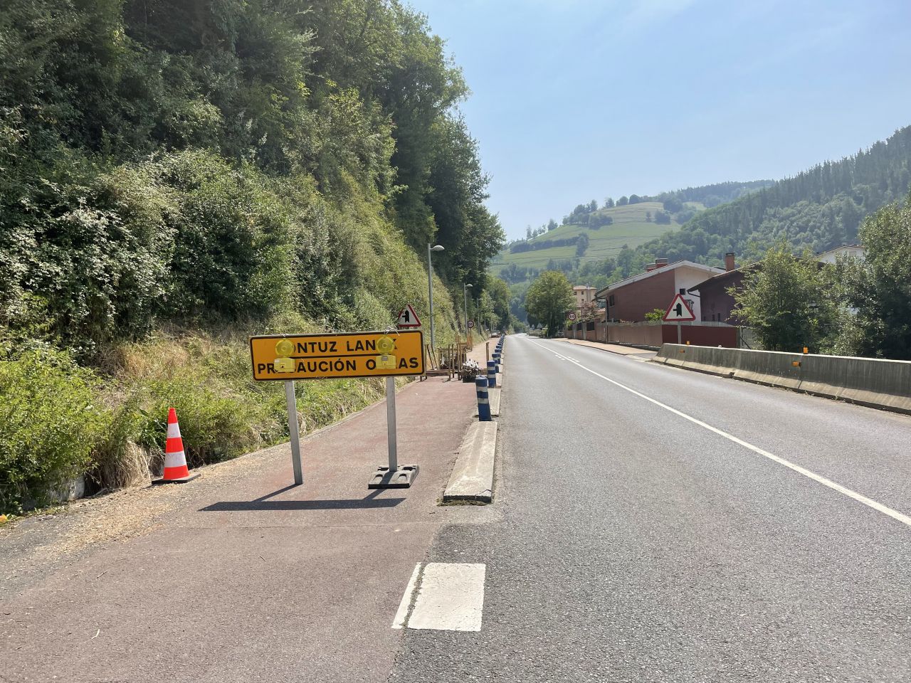 La diputación acometerá obras de estabilización de un talud de desmonte en un tramo del bidegorri