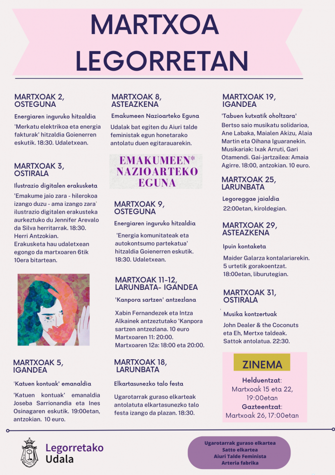Marzo se presenta lleno de actividades