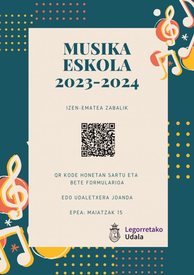 Asteartean zabalduko da Legorretako Musika Eskolan izena emateko epea