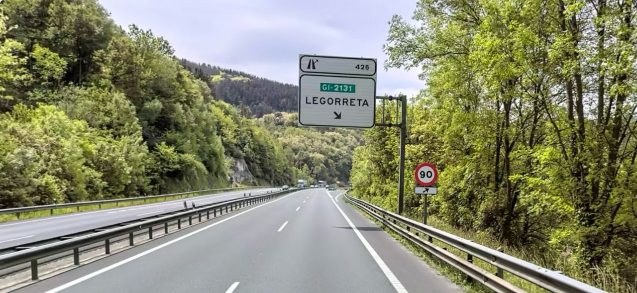 La salida de Legorreta de la N-1 permanecerá cerrada este sábado