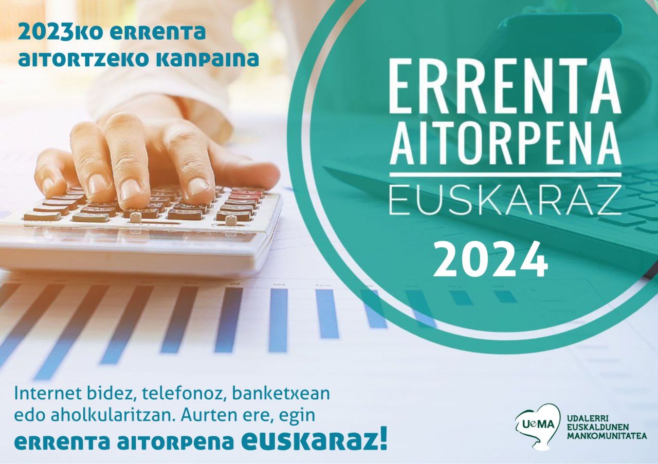 Errenta aitorpena euskaraz egiteko kanpaina abiarazi du Legorretako Udalak, UEMArekin elkarlanean