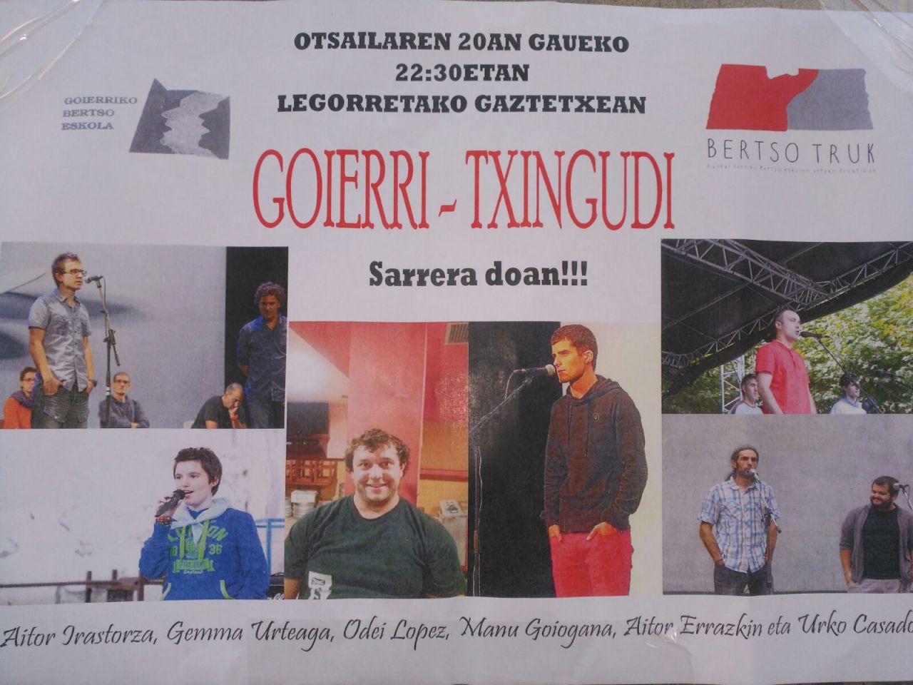 BERTSO SAIOA GAZTETXEAN