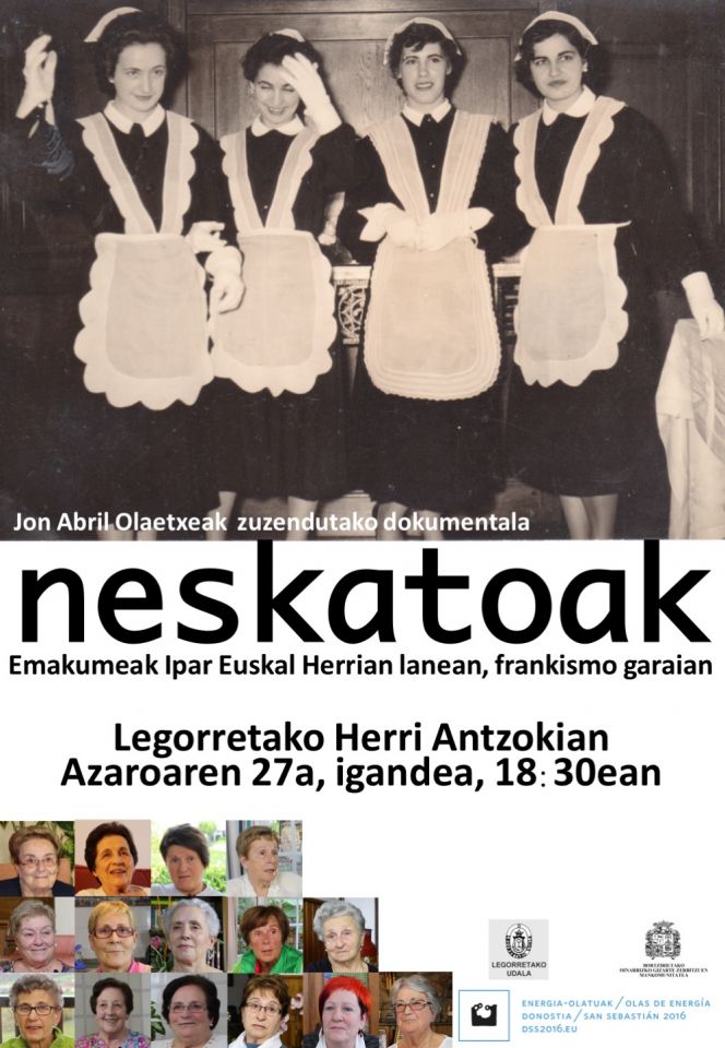 'Neskatoak' dokumentalaren emanaldia igandean, Herri Antzokian