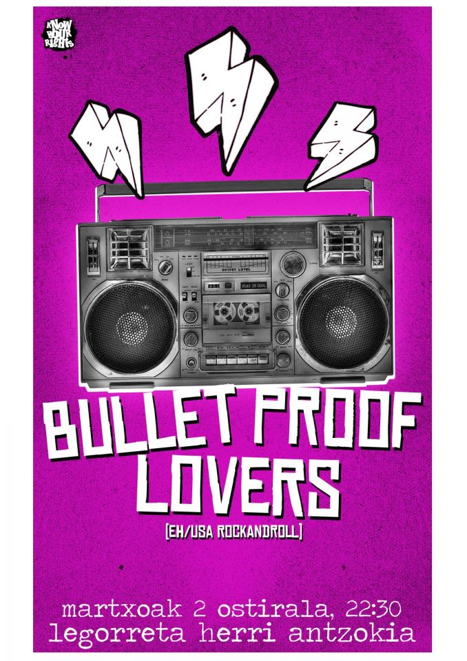 Bullet Proof Lovers taldearen kontzertua ostiralean